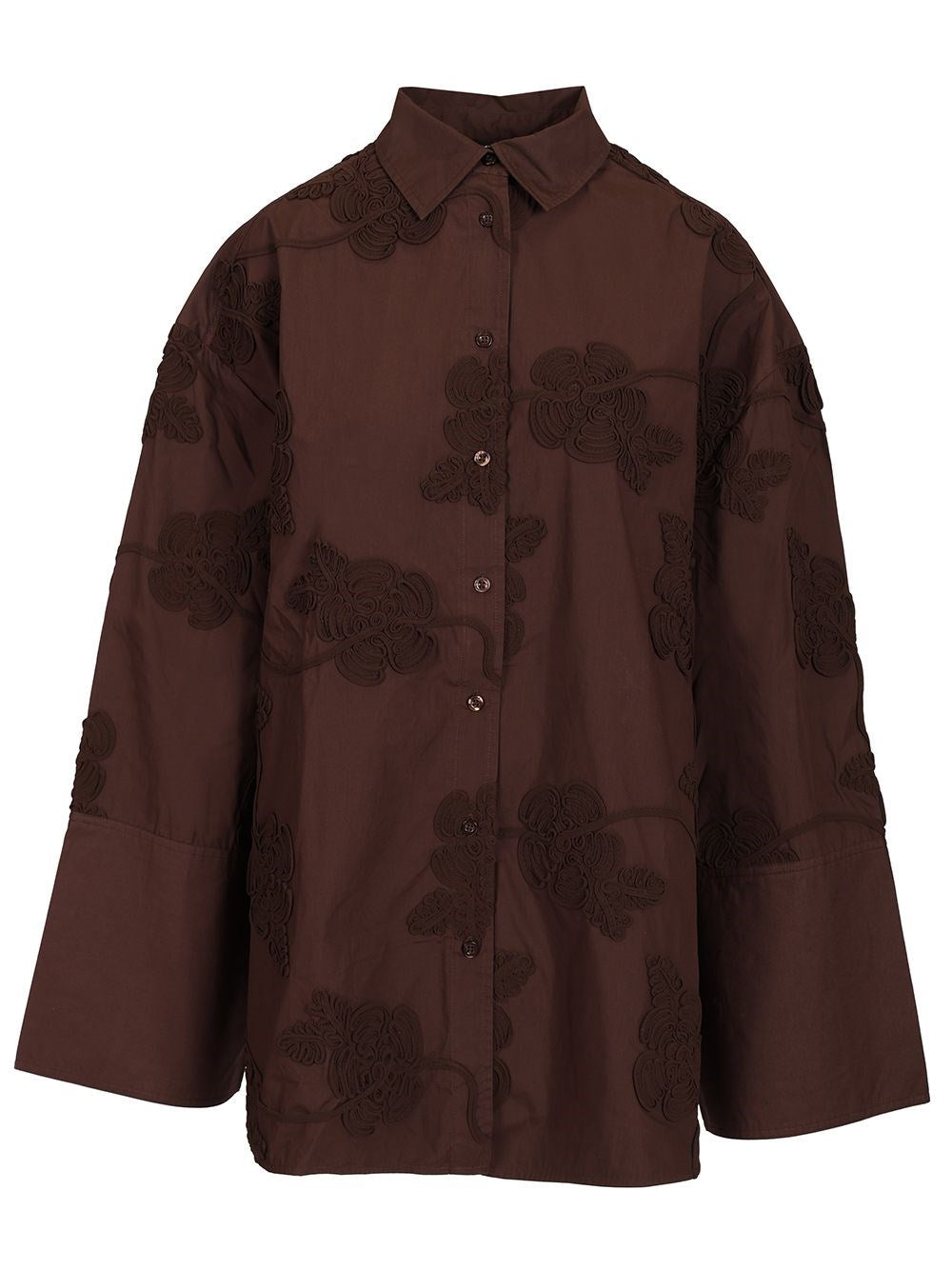 Rotate Women Flower Oversized Shirt ROTATE