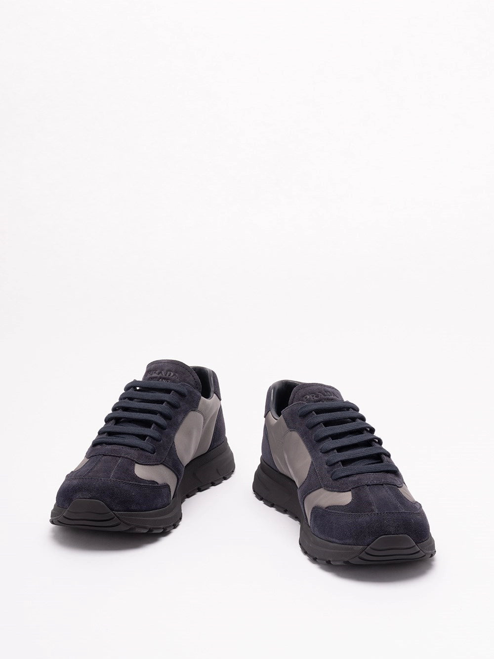 Prada Men Suede And Re-Nylon Sneakers PRADA