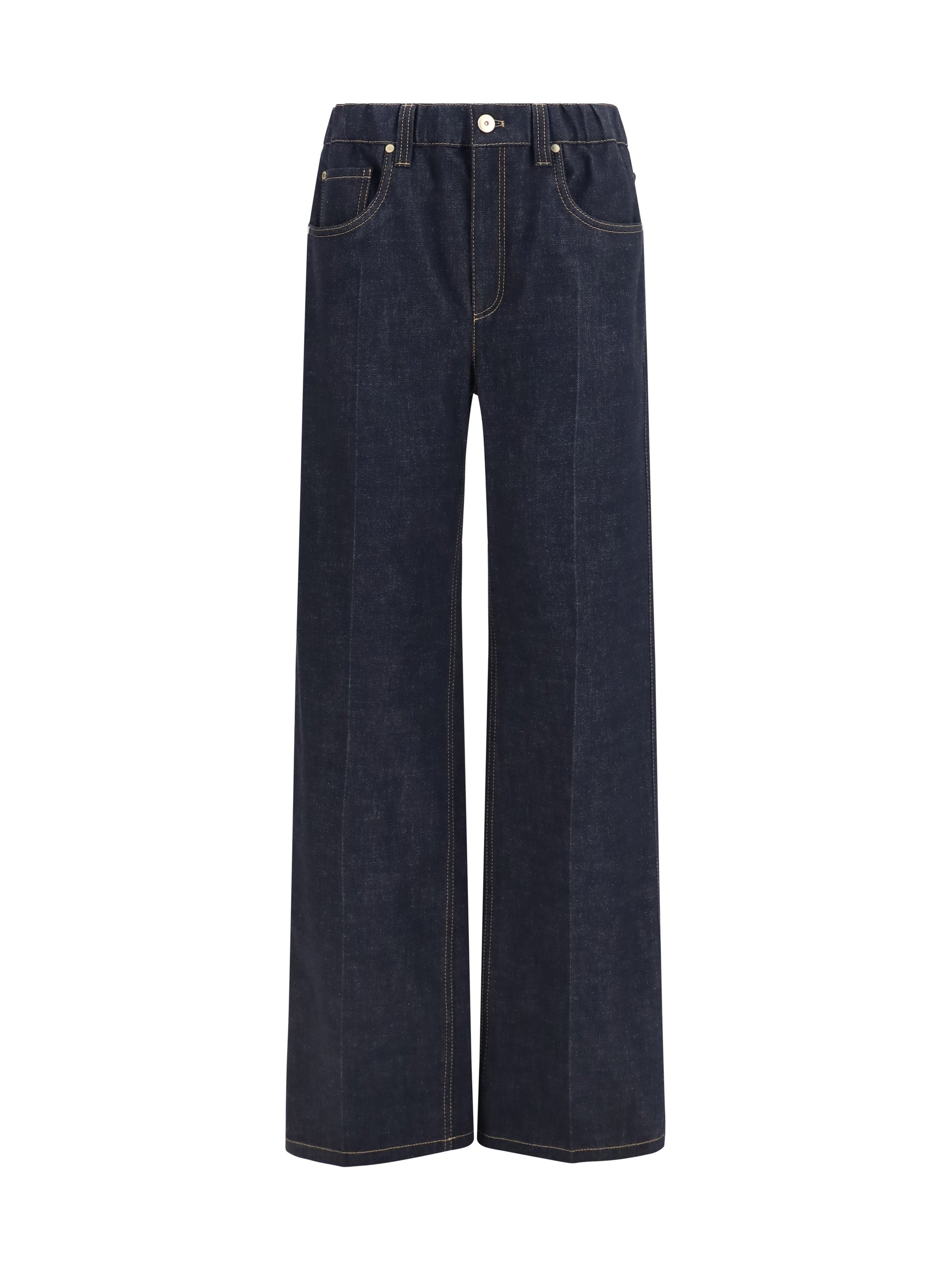 Brunello Cucinelli Women Palazzo Denim Pants BRUNELLO CUCINELLI