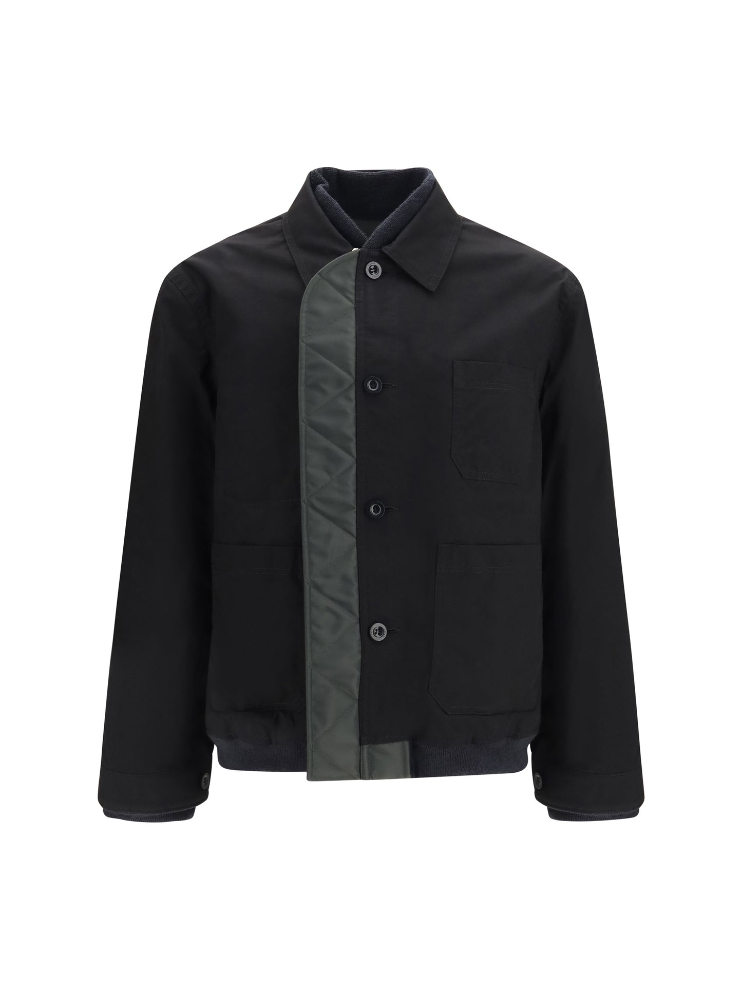 Sacai Men Nylon Ripstop Twill Bomber Jacket SACAI