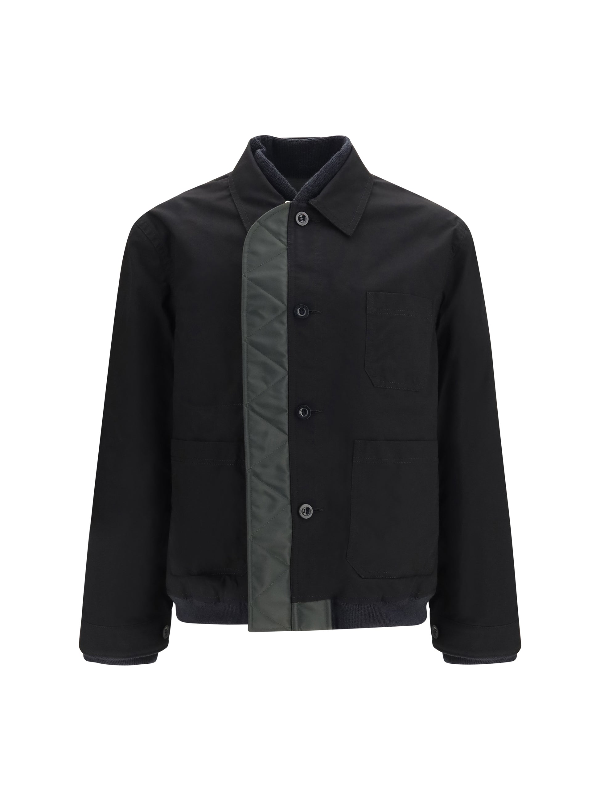 Sacai Men Nylon Ripstop Twill Bomber Jacket SACAI