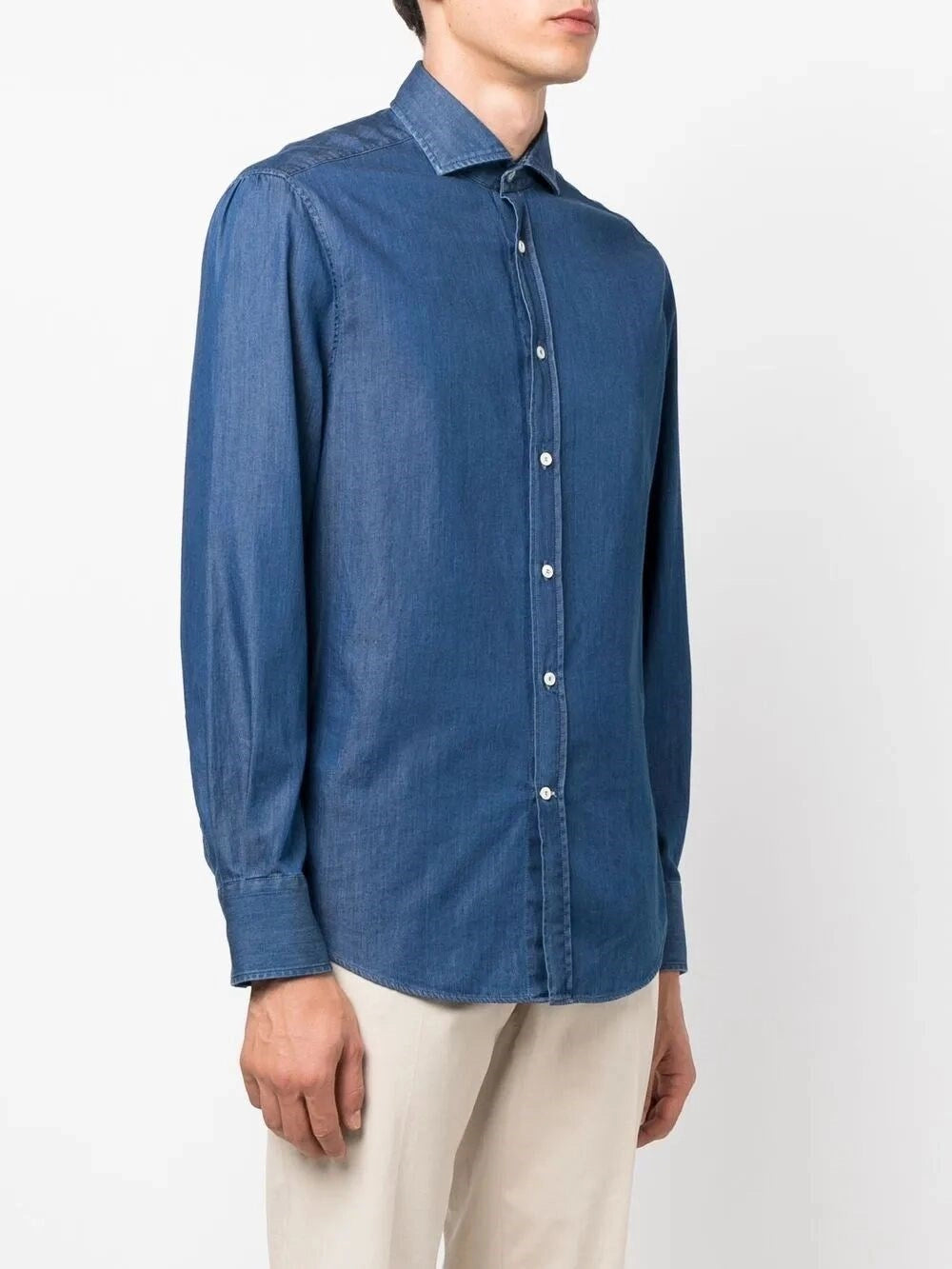 Brunello Cucinelli Men Denim Shirt BRUNELLO CUCINELLI