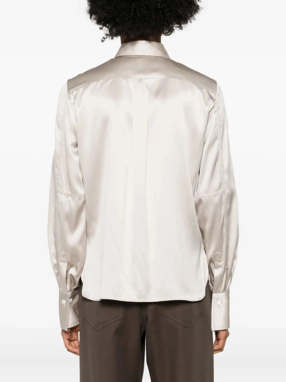 Brunello Cucinelli Women Satin Shirt With Monili BRUNELLO CUCINELLI
