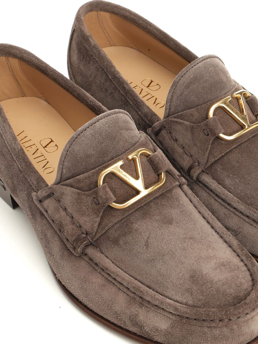 Valentino Garavani Men Vlogo Signature Suede Loafers VALENTINO GARAVANI