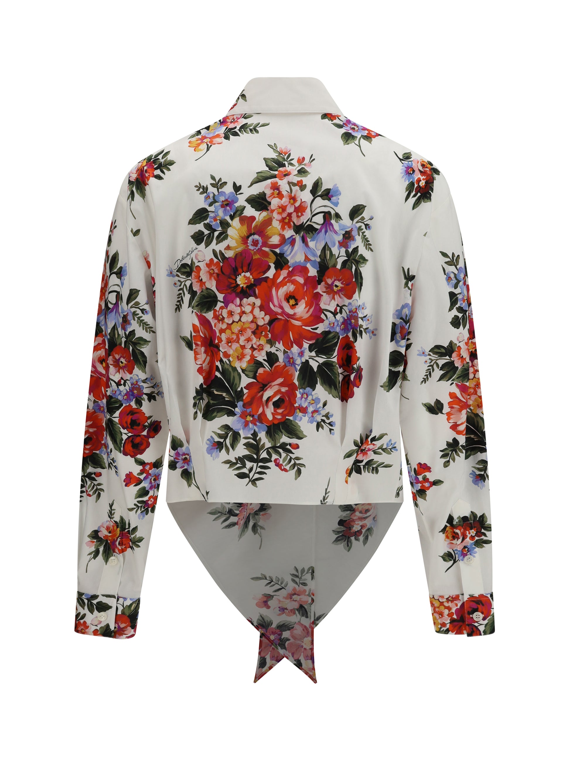 Dolce & Gabbana Women Cotton Shirt With Bouquet Print DOLCE & GABBANA