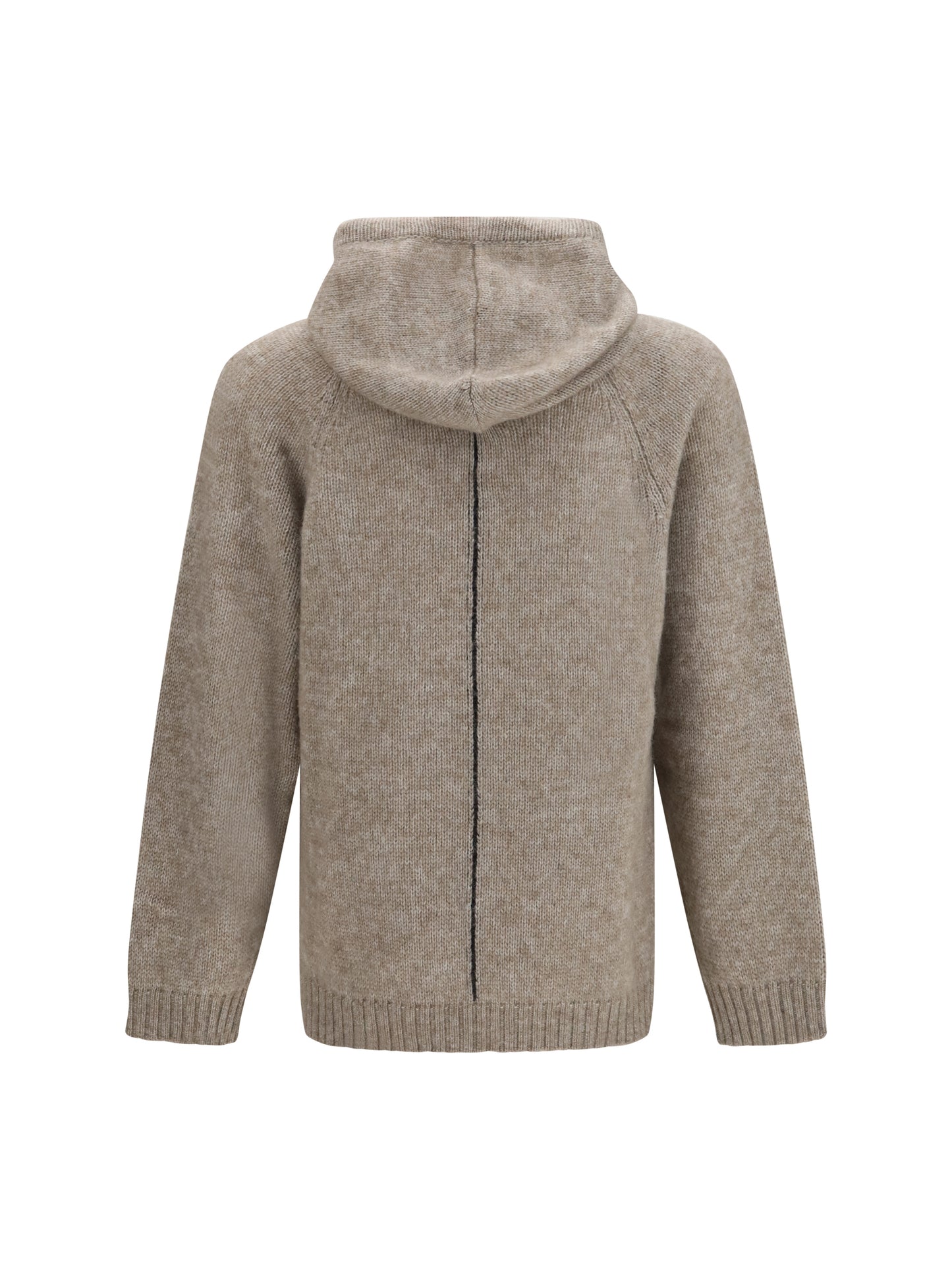 Giorgio Armani Men Alpaca-Knit Hooded Sweatshirt With Contrasting Trims GIORGIO ARMANI