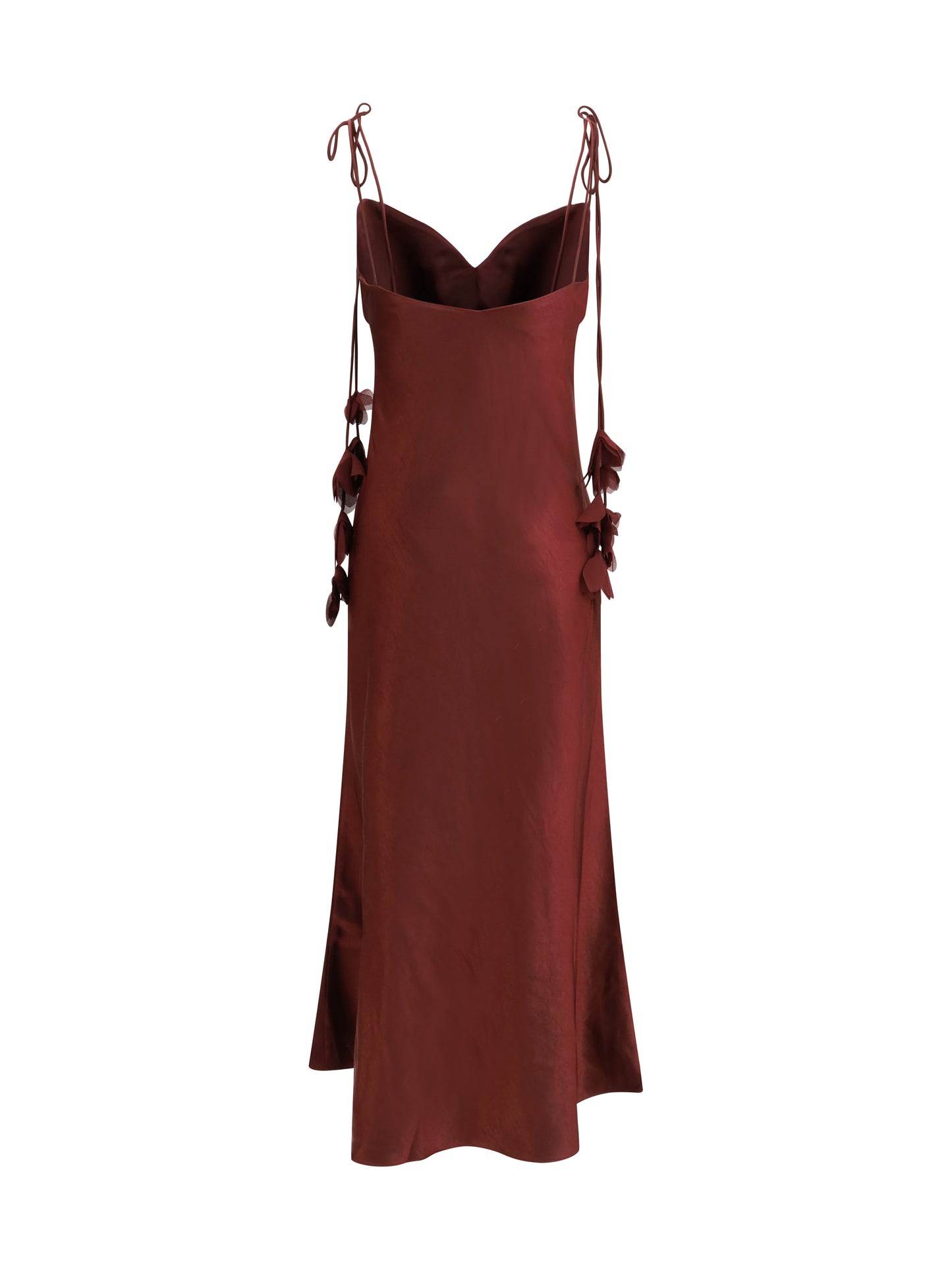 Self-Portrait Women Satin Flower Midi Dress SELF-PORTRAIT