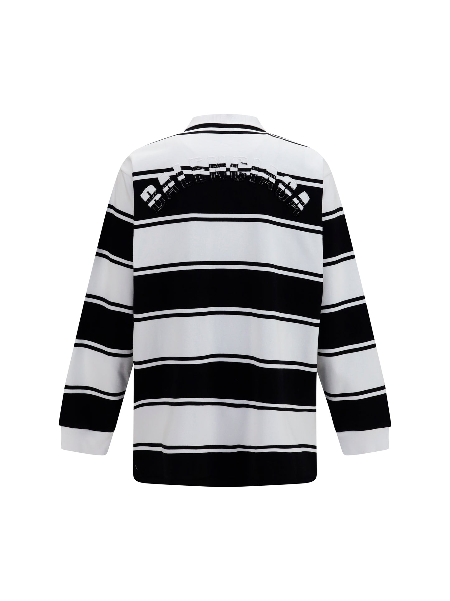 Balenciaga Men Striped Long-Sleeve Polo BALENCIAGA