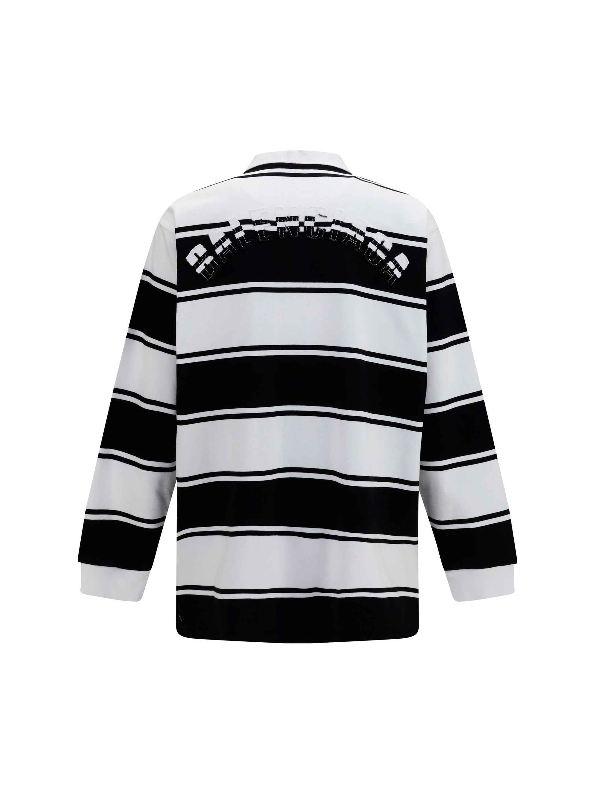 Balenciaga Men Striped Long-Sleeve Polo BALENCIAGA