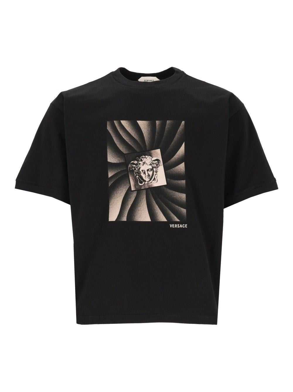 Versace Men Regular-Fit Cotton Jersey T-Shirt With Print VERSACE