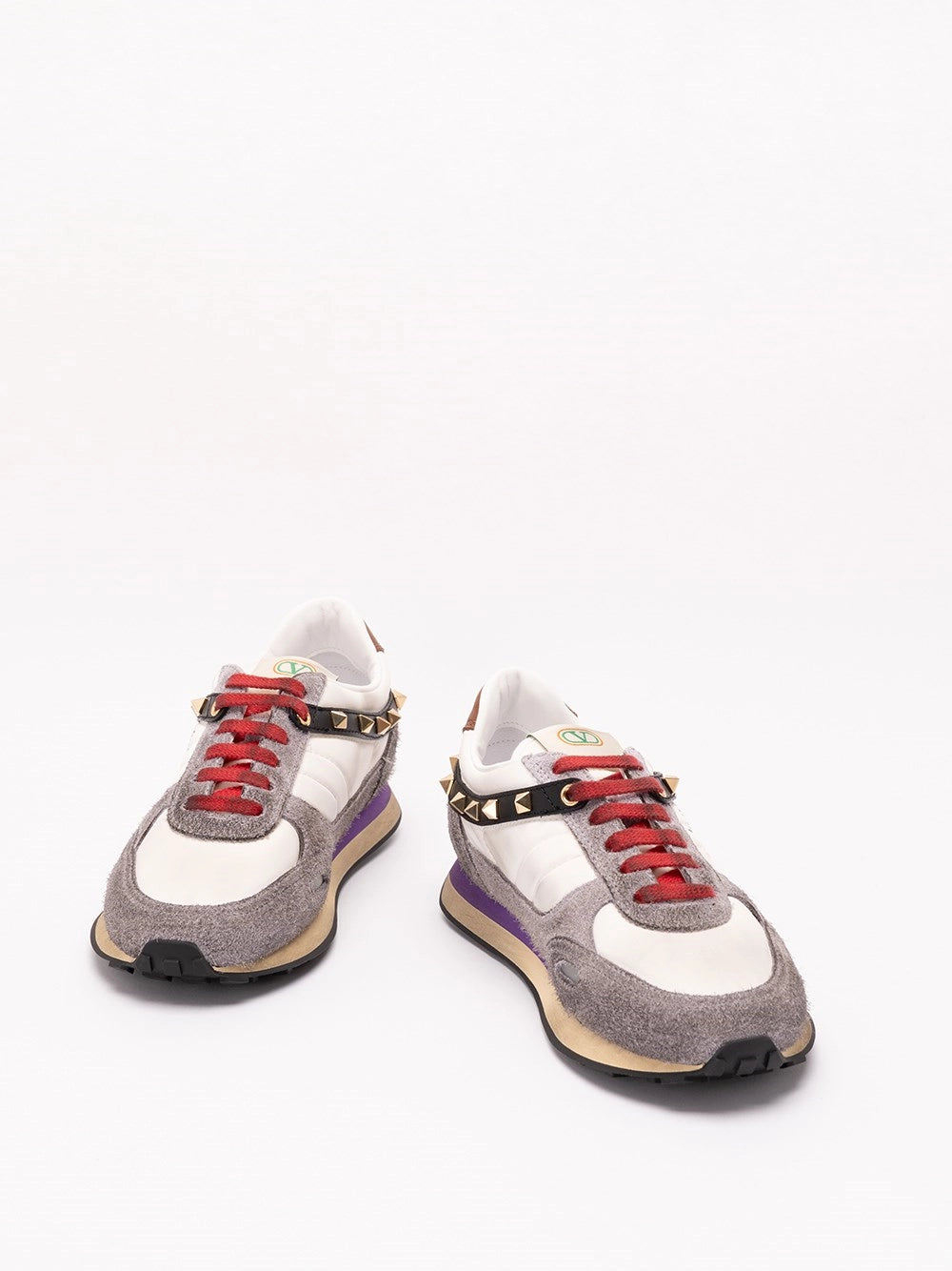 Valentino Garavani Women Stud Up Trainer With Butterfly Embroidery VALENTINO GARAVANI