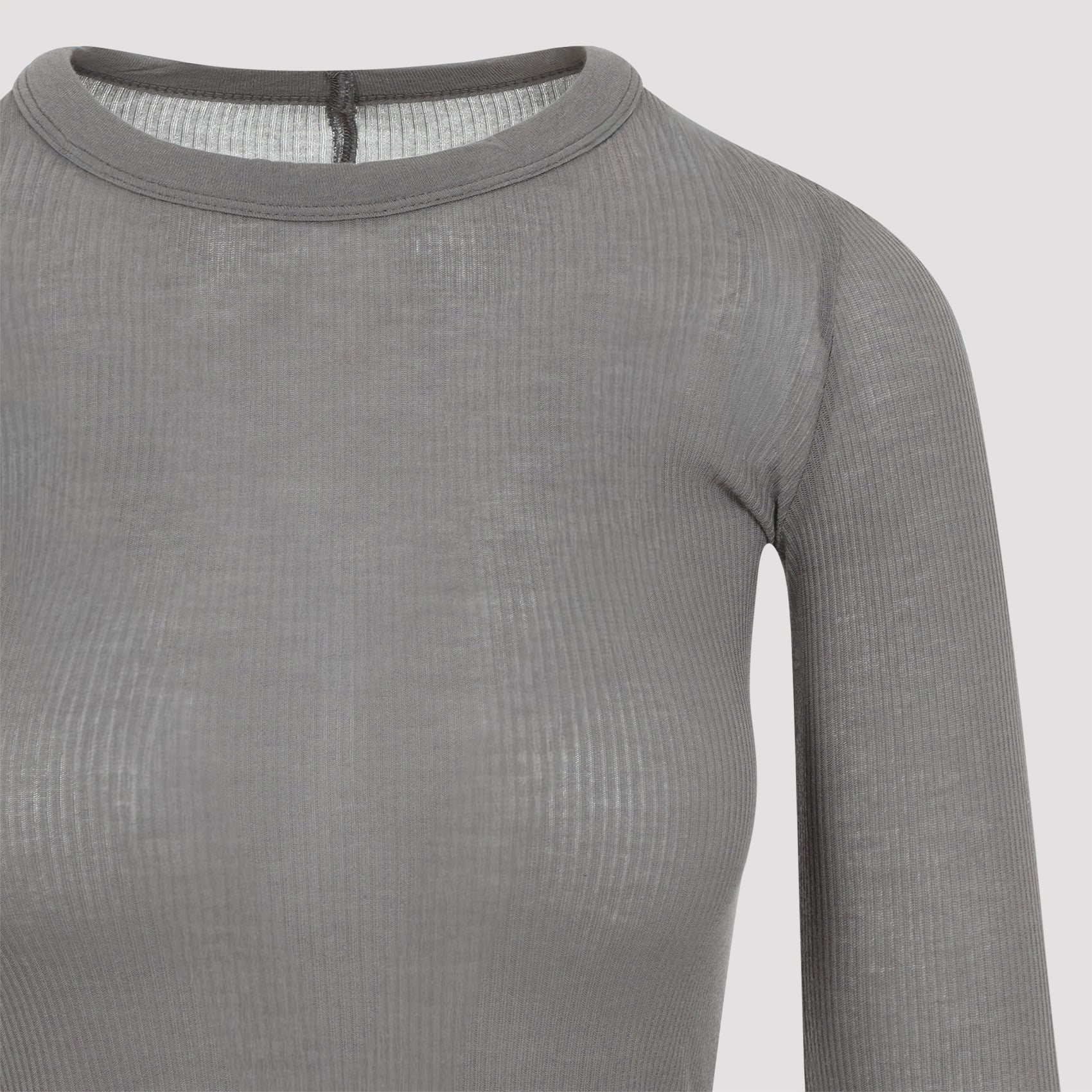 Rick Owens Cropped Rib Ls T-Shirt Women RICK OWENS