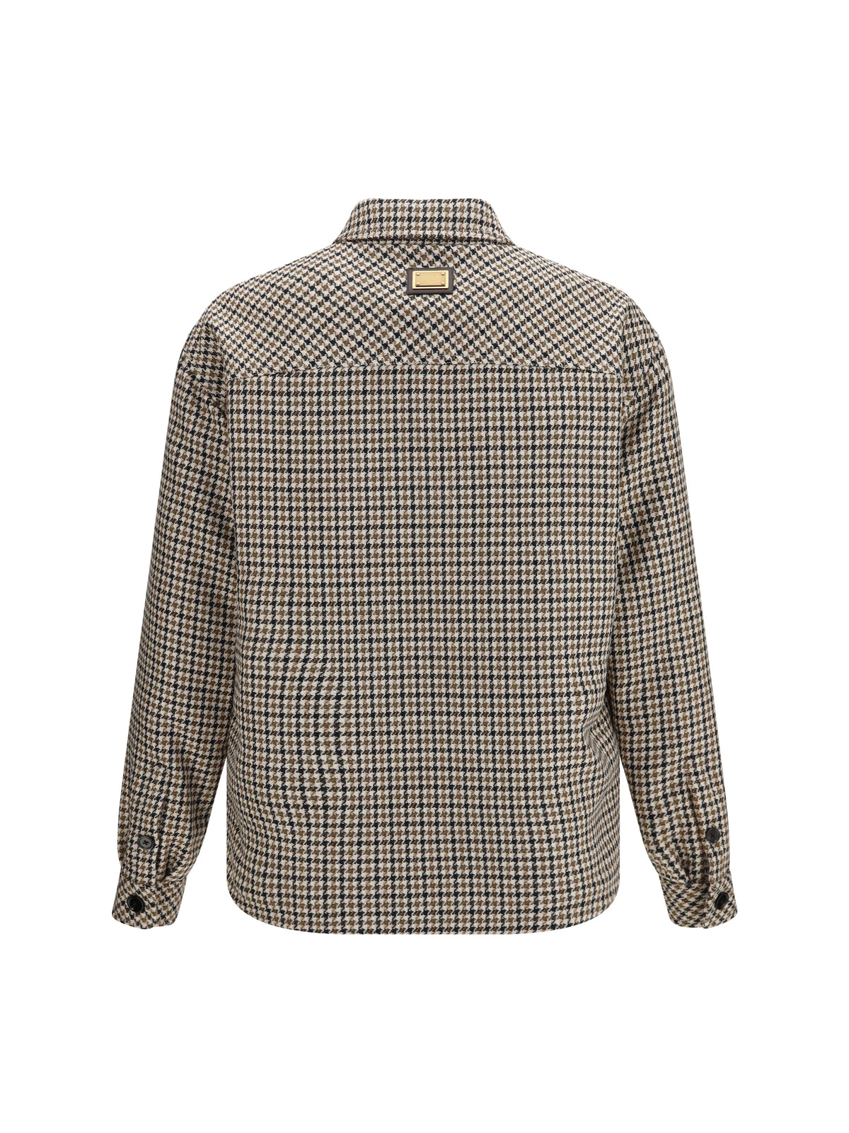 Dolce & Gabbana Men Quilted Houndstooth Wool Jacket DOLCE & GABBANA