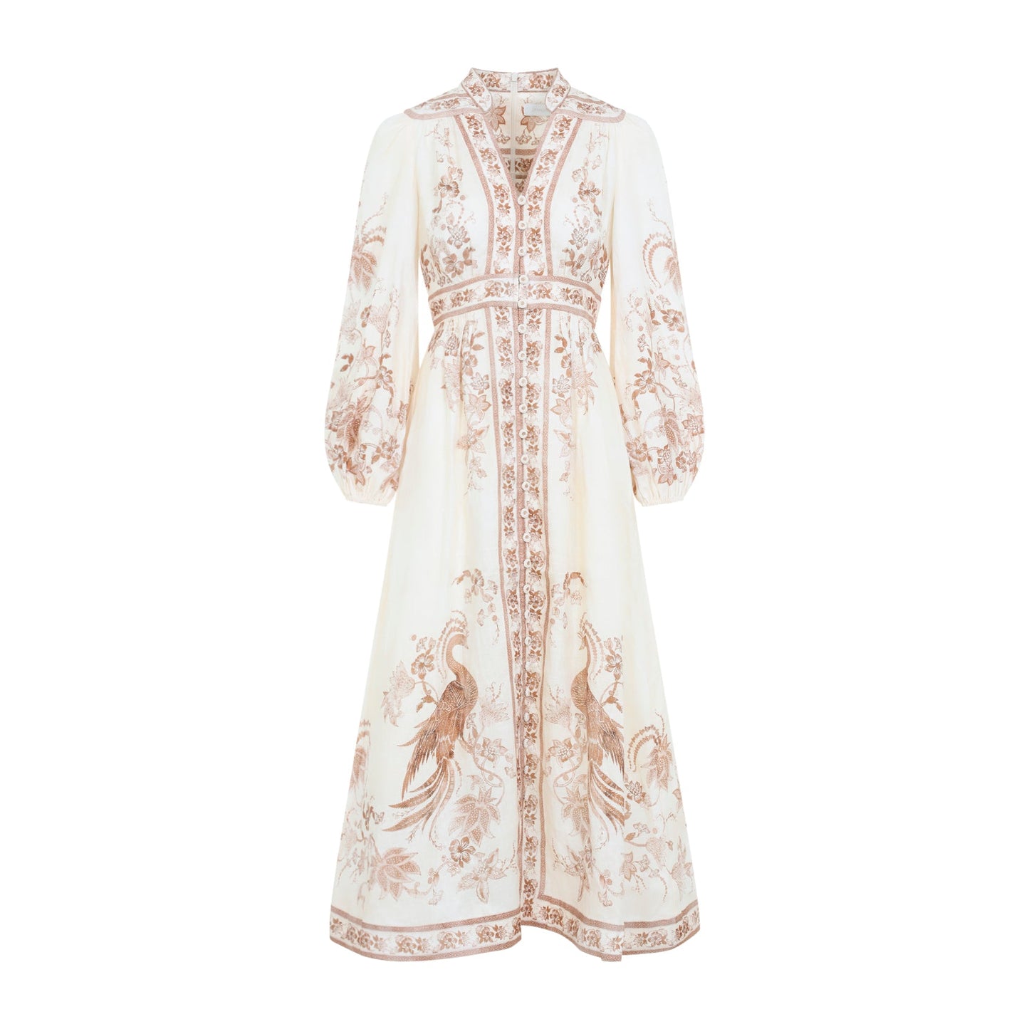 Zimmermann Indra Plunge Midi Dress Women ZIMMERMANN