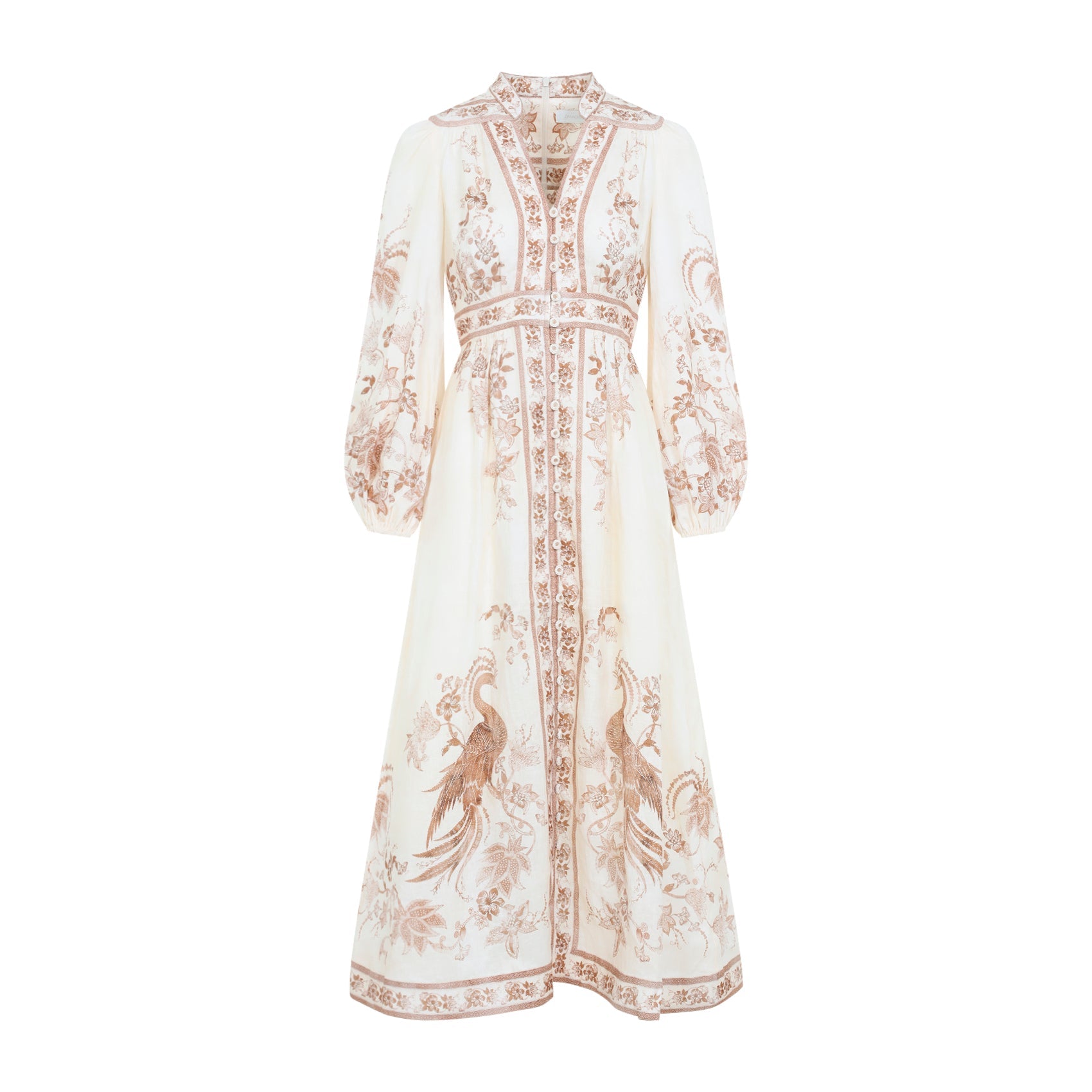 Zimmermann Indra Plunge Midi Dress Women ZIMMERMANN