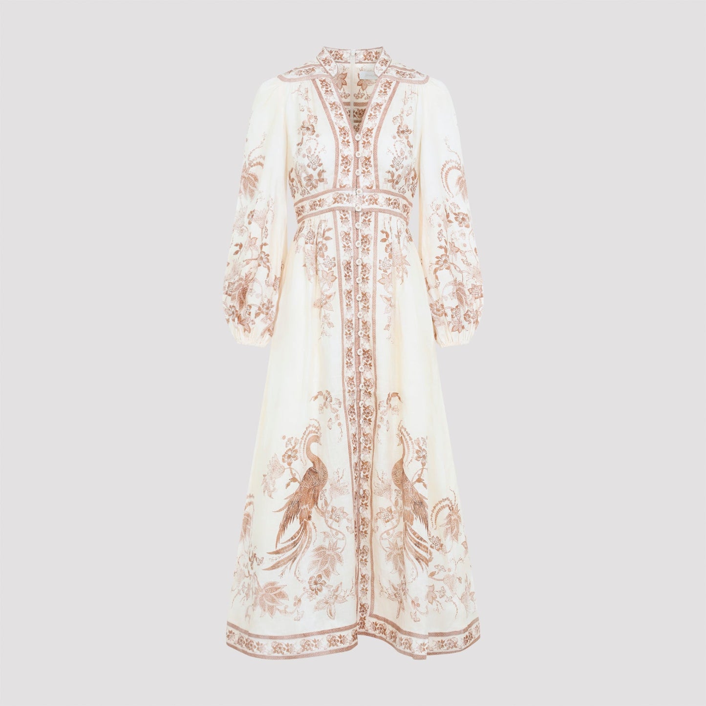 Zimmermann Indra Plunge Midi Dress Women ZIMMERMANN
