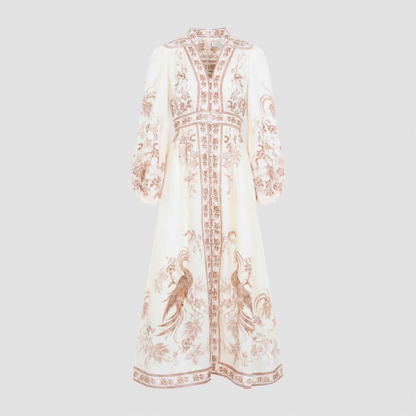 Zimmermann Indra Plunge Midi Dress Women ZIMMERMANN