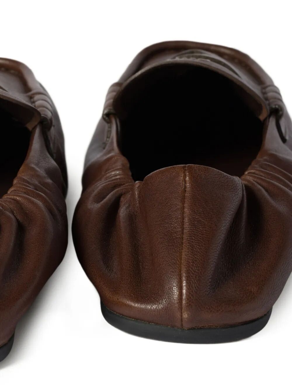 Miu Miu Women Ruches Nappa Leather Loafers MIU MIU