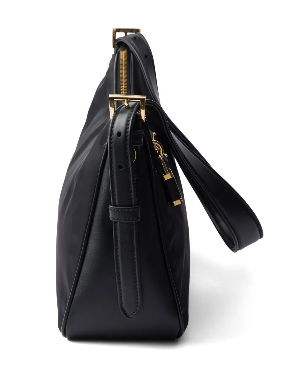 Prada Women Prada Aimée Large Re-Nylon And Leather Shoulder Bag With Padlock PRADA