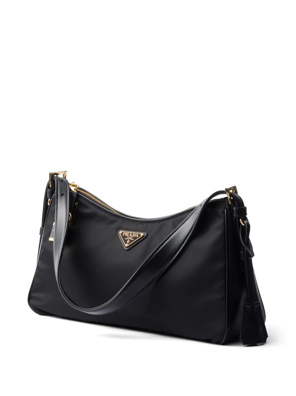Prada Women Prada Aimée Large Re-Nylon And Leather Shoulder Bag With Padlock PRADA