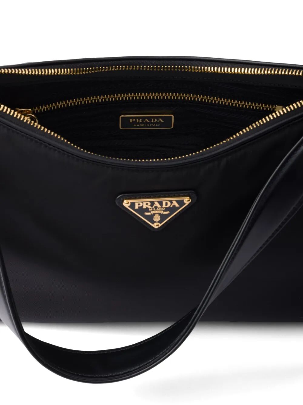 Prada Women Prada Aimée Large Re-Nylon And Leather Shoulder Bag With Padlock PRADA