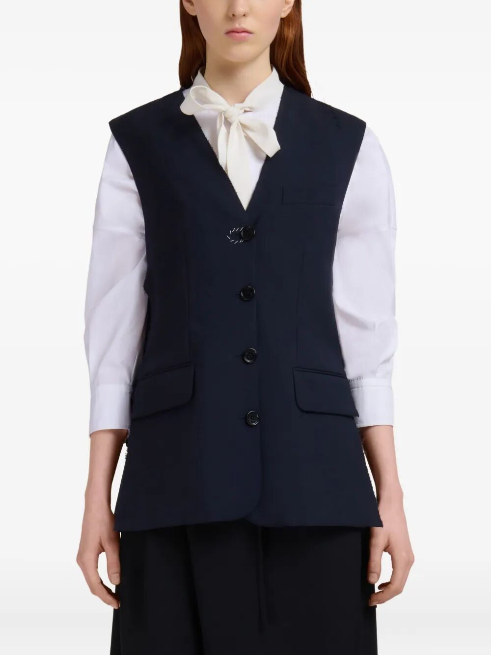 Marni Women Wool Waistcoat With Side Slits MARNI