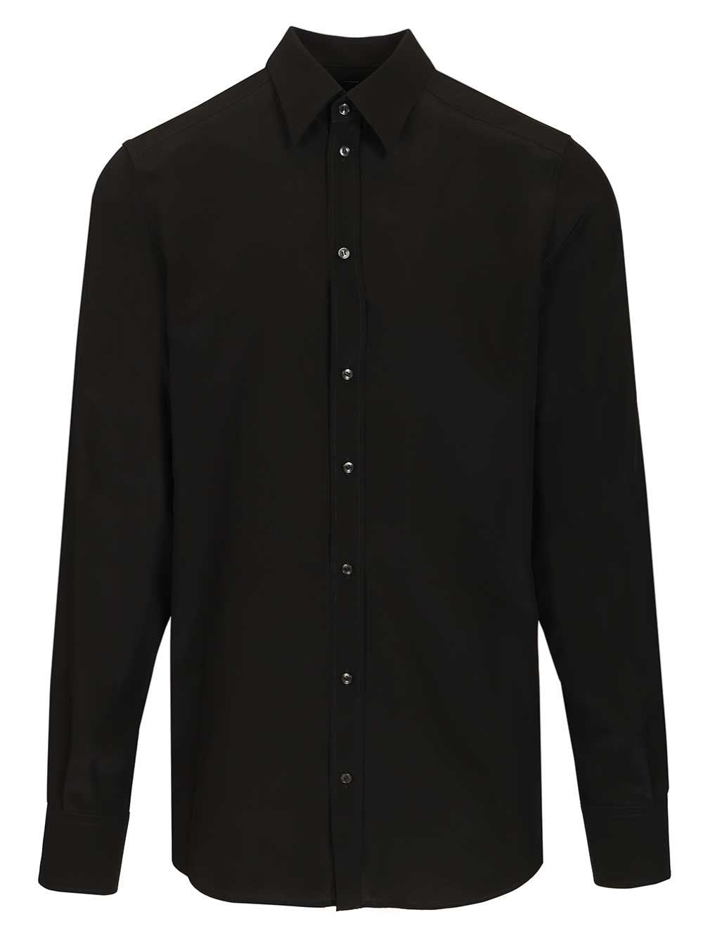 Dolce & Gabbana Men Formal Shirt In Silk Crepe De Chine DOLCE & GABBANA