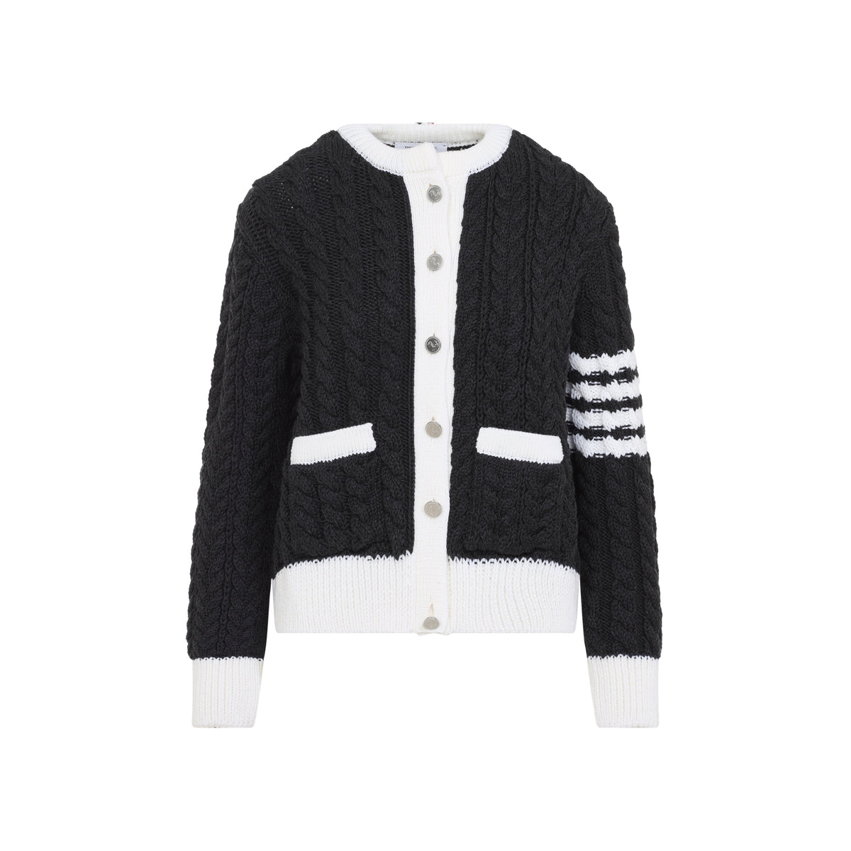 Thom Browne Aran Cable Crew Neack Cardigan Women THOM BROWNE