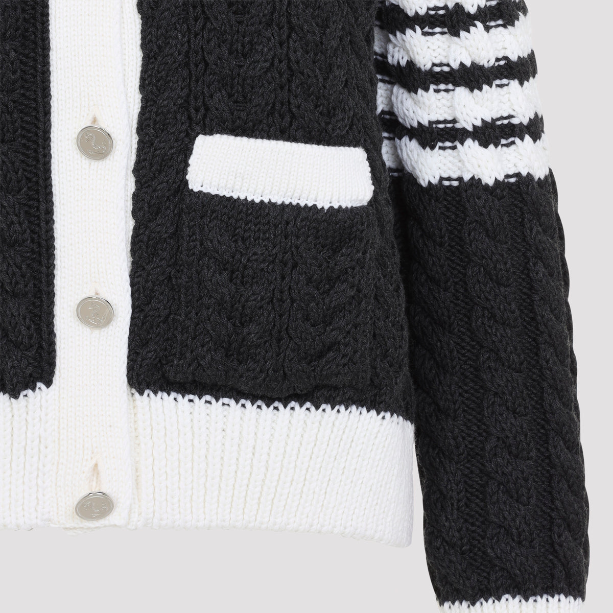 Thom Browne Aran Cable Crew Neack Cardigan Women THOM BROWNE