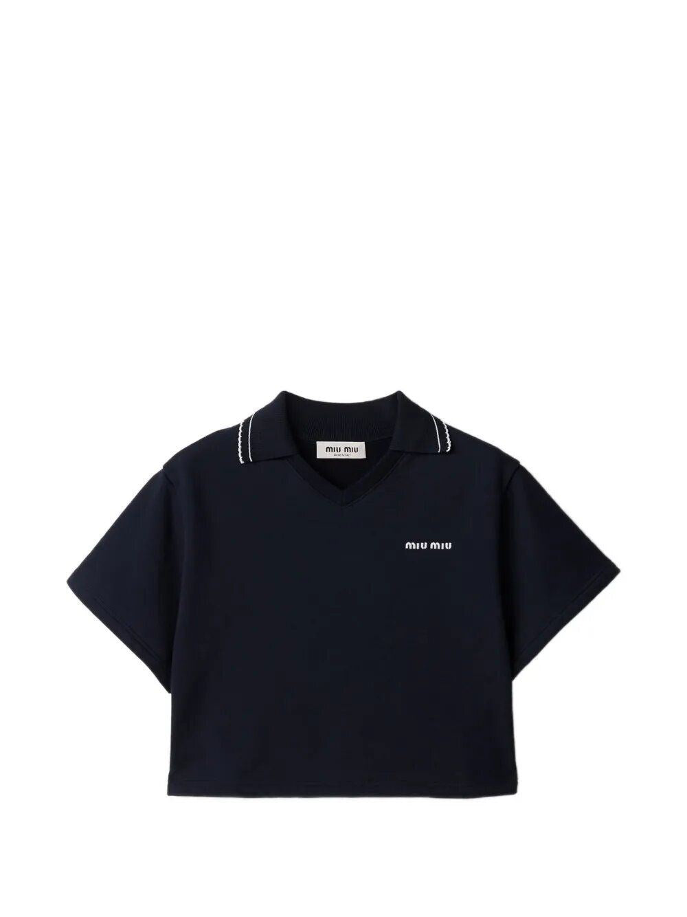 Miu Miu Women Crop Polo Shirt MIU MIU