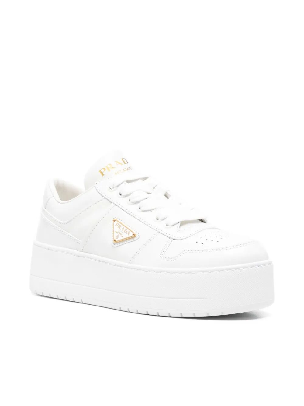 Prada Women Downtown Leather Sneakers PRADA