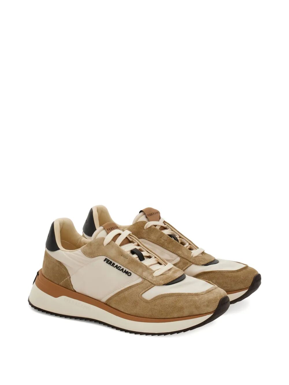 Ferragamo Men Atlantic Waterproof Fabric And Suede Sneakers FERRAGAMO
