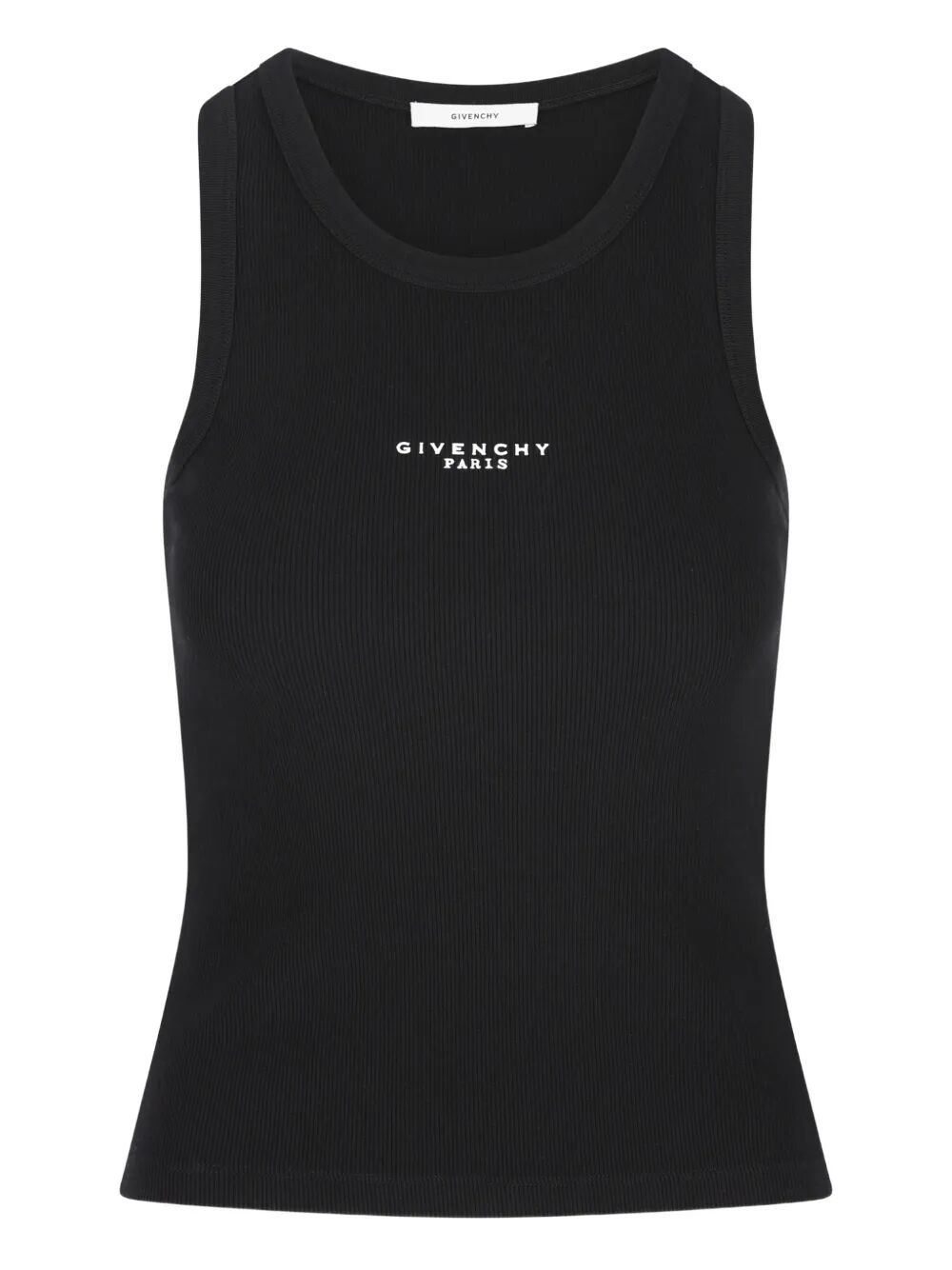 Givenchy Women Slim-Fit Cotton Tank Top With Givenchy Paris Print GIVENCHY