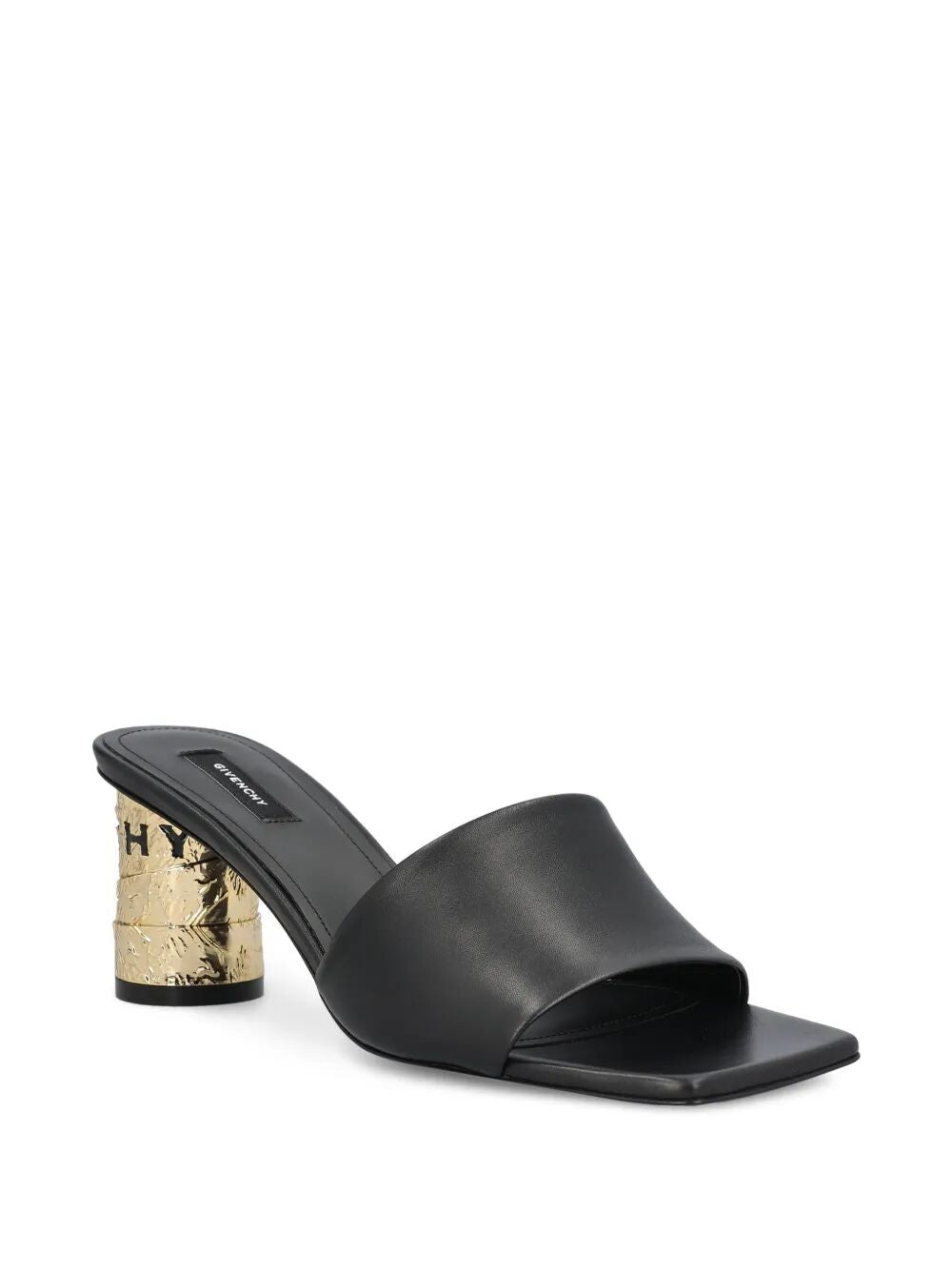 Givenchy Women Tape Heeled Leather Mules GIVENCHY