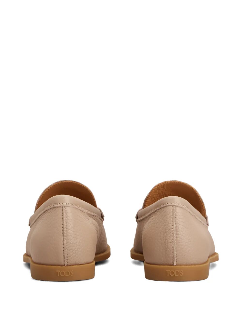 Tod's Women Gold-Tone Buckle Grained Leather Loafers TOD'S