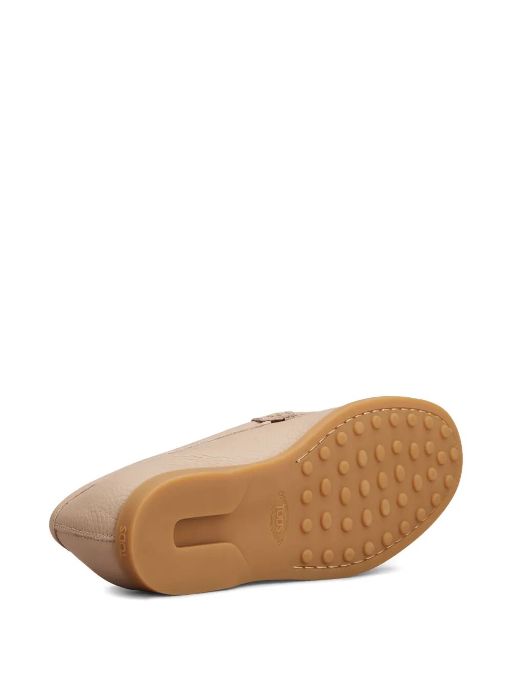 Tod's Women Gold-Tone Buckle Grained Leather Loafers TOD'S