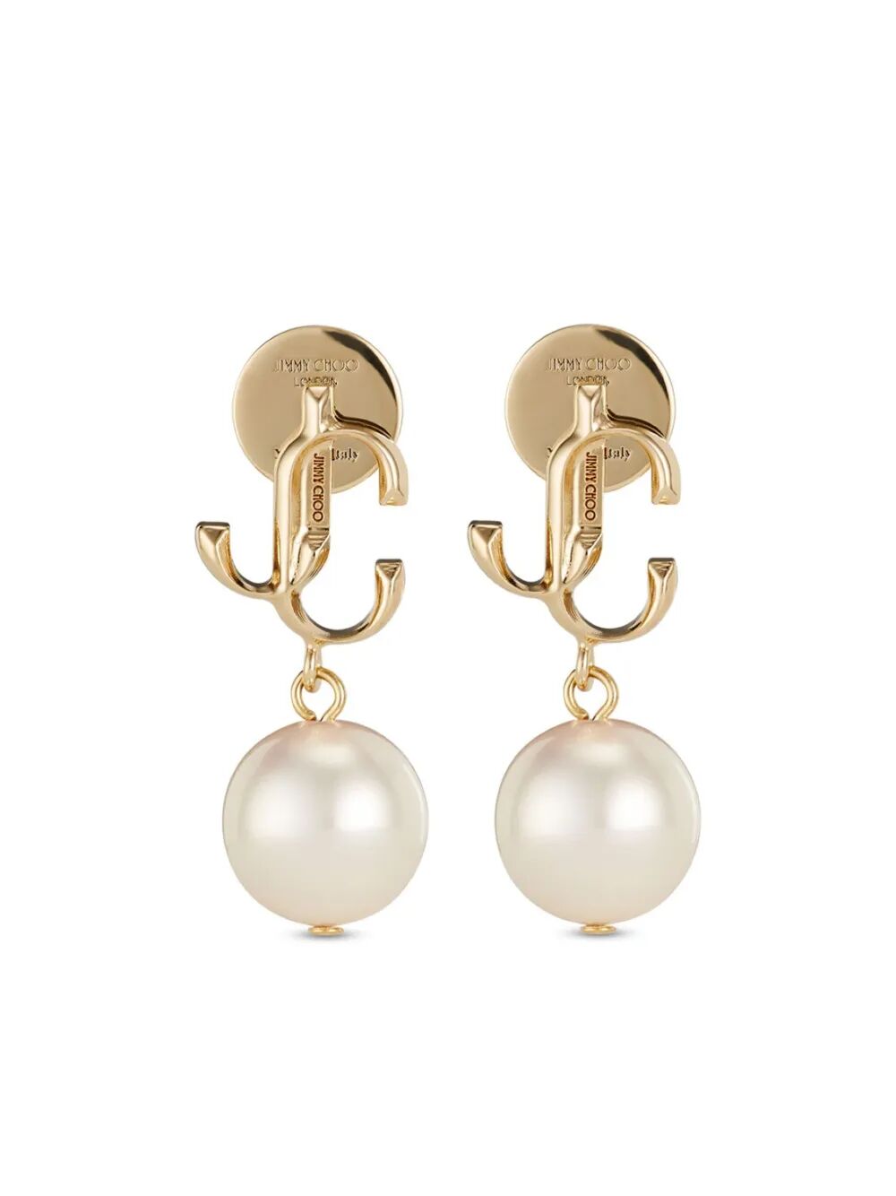 Jimmy Choo Women Gold-Finish Metal Jc Pearl Stud Earrings JIMMY CHOO