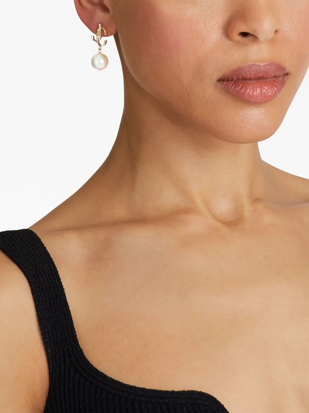 Jimmy Choo Women Gold-Finish Metal Jc Pearl Stud Earrings JIMMY CHOO