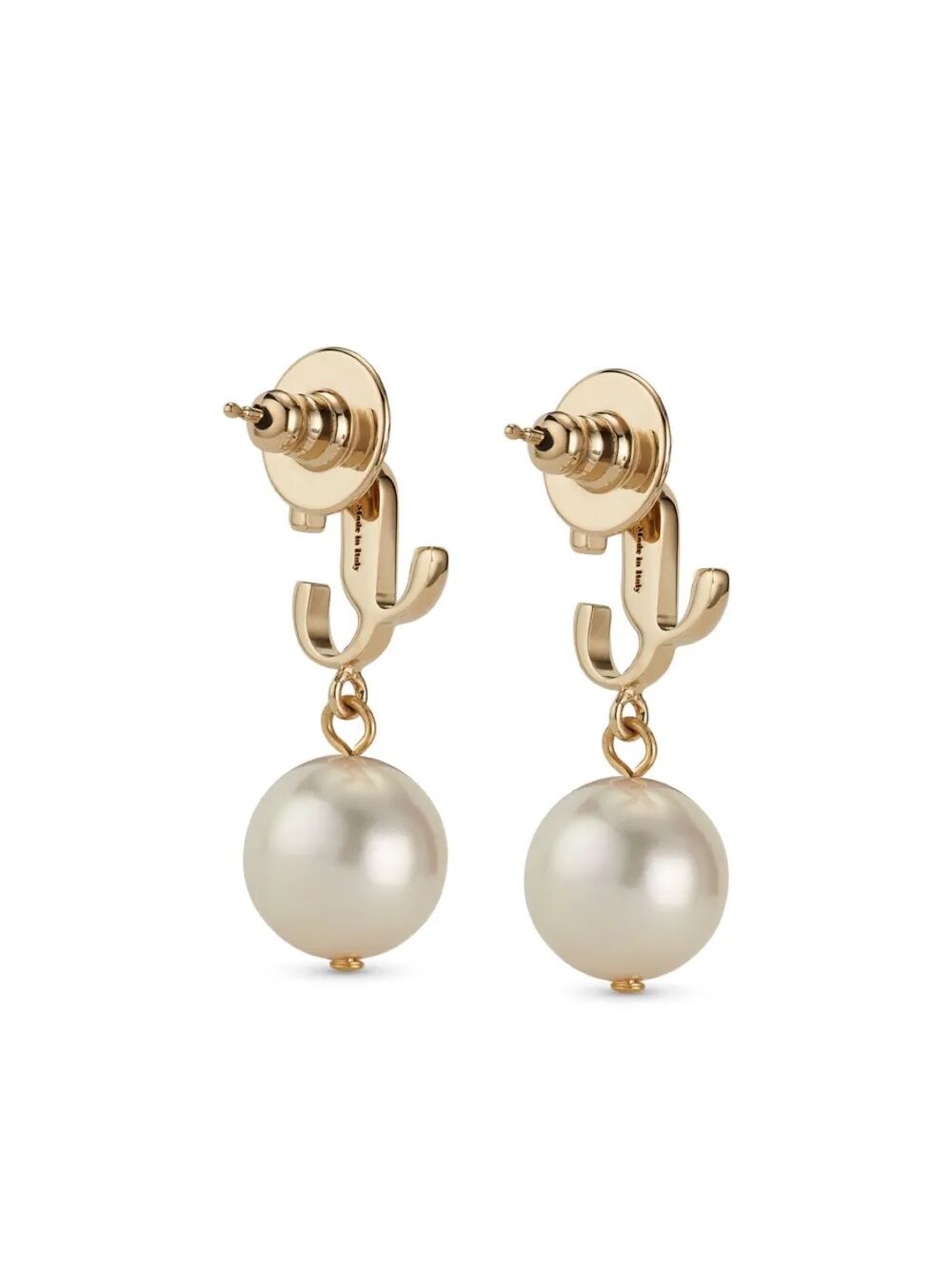 Jimmy Choo Women Gold-Finish Metal Jc Pearl Stud Earrings JIMMY CHOO