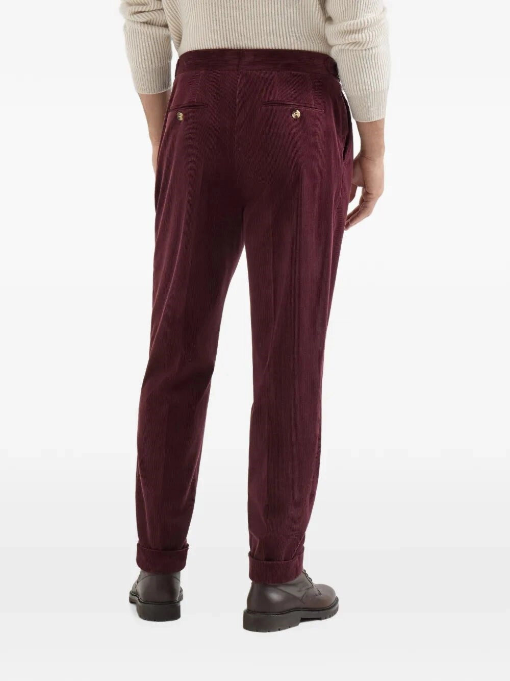 Brunello Cucinelli Men Traditional Fit Trousers With Double Pleat BRUNELLO CUCINELLI