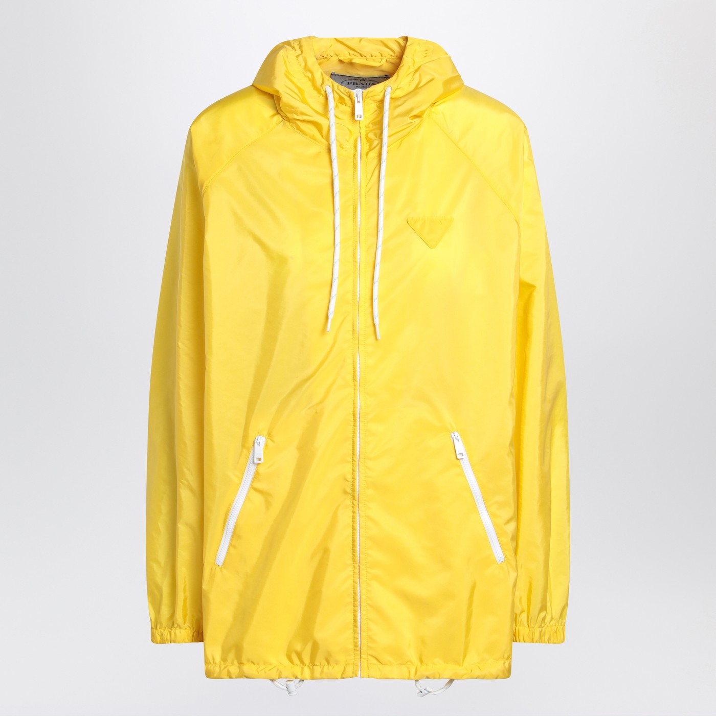 Prada Yellow Raincoat In Lightweight Re-Nylon Women PRADA