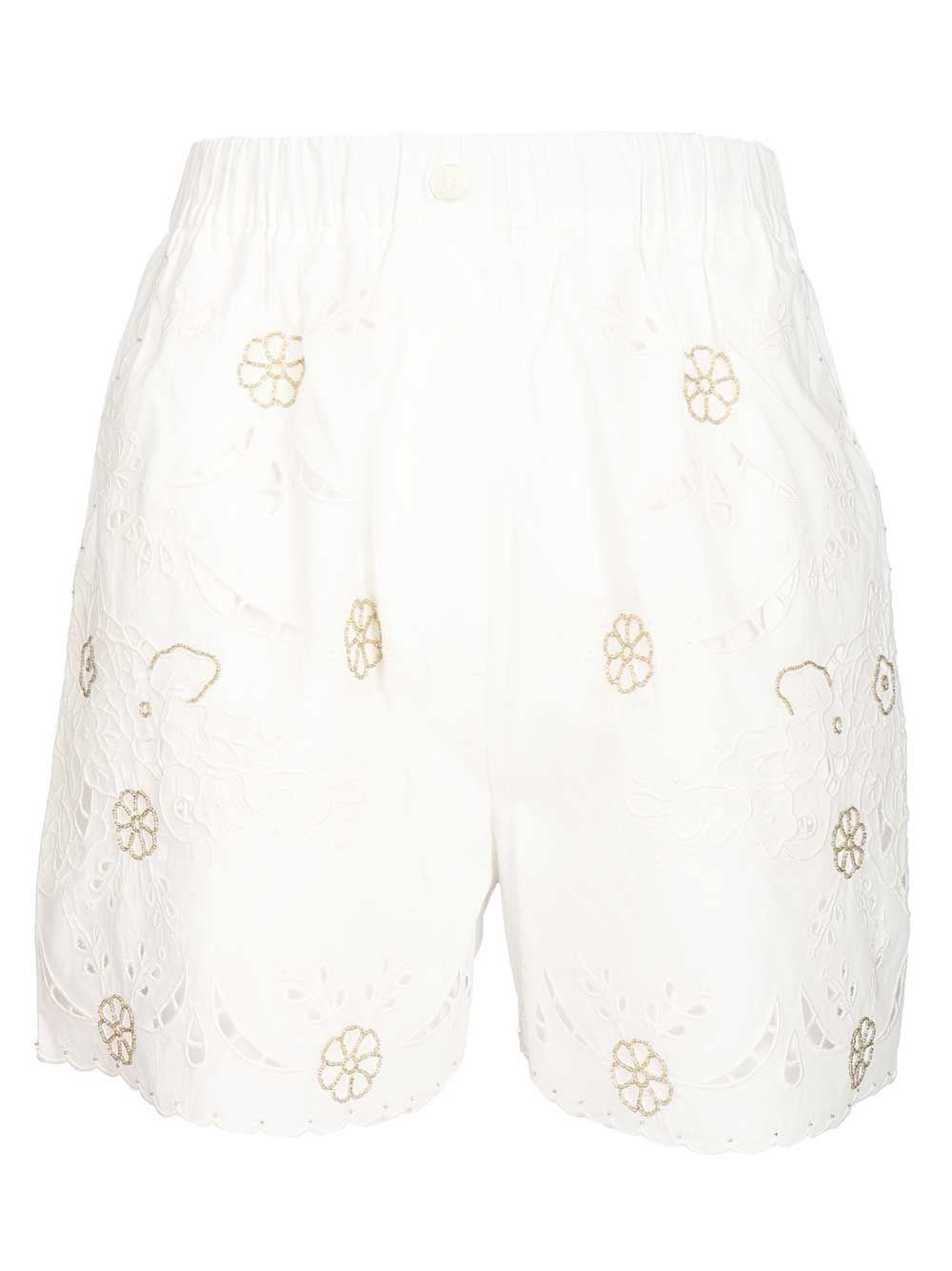 Forte_Forte Women Shorts With Embroidery FORTE FORTE