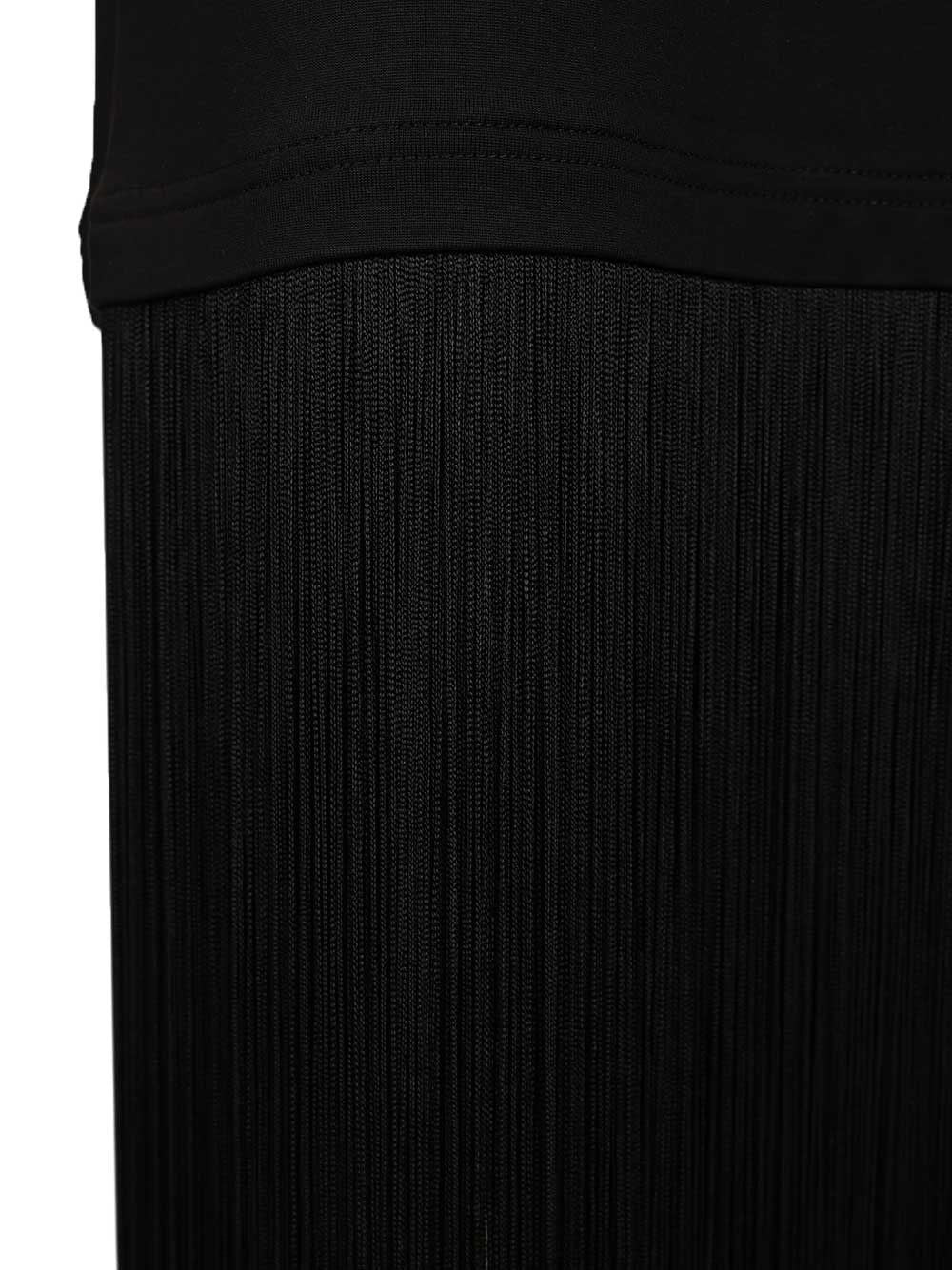 Alaïa Women Cotton Jersey T-Shirt With Fringe ALAIA