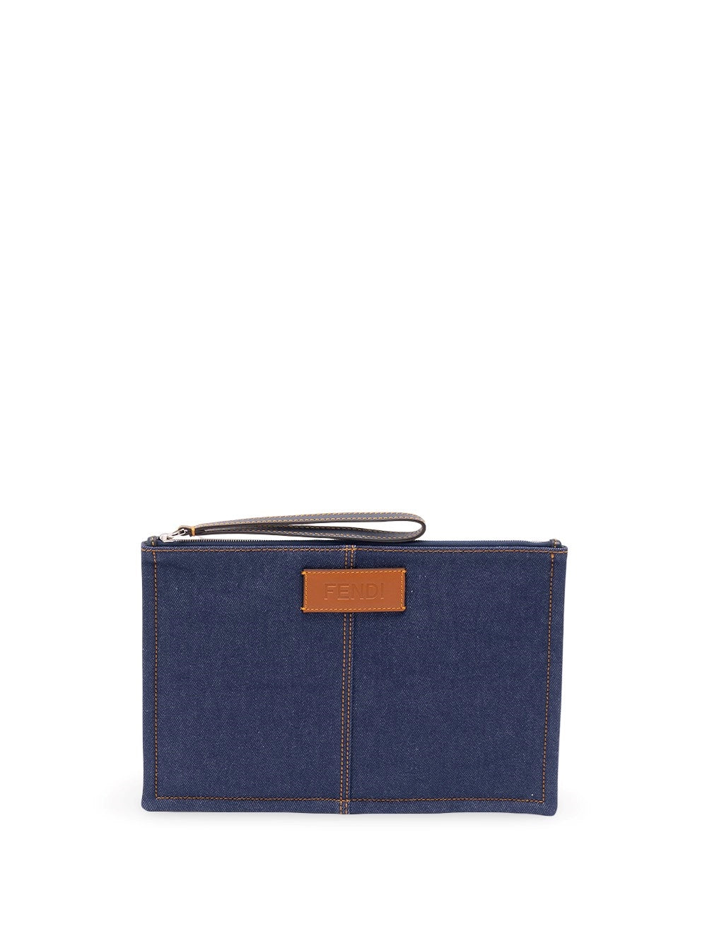 Fendi Men Flat Pouch Denim FENDI
