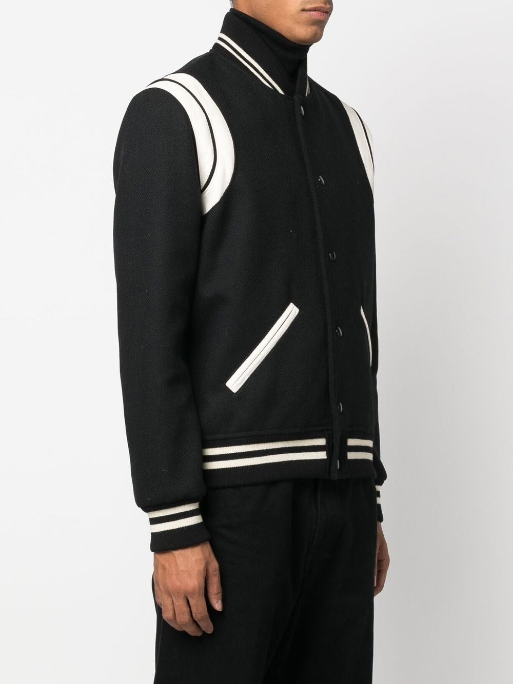 Saint Laurent Men Black "Teddy" Bomber SAINT LAURENT