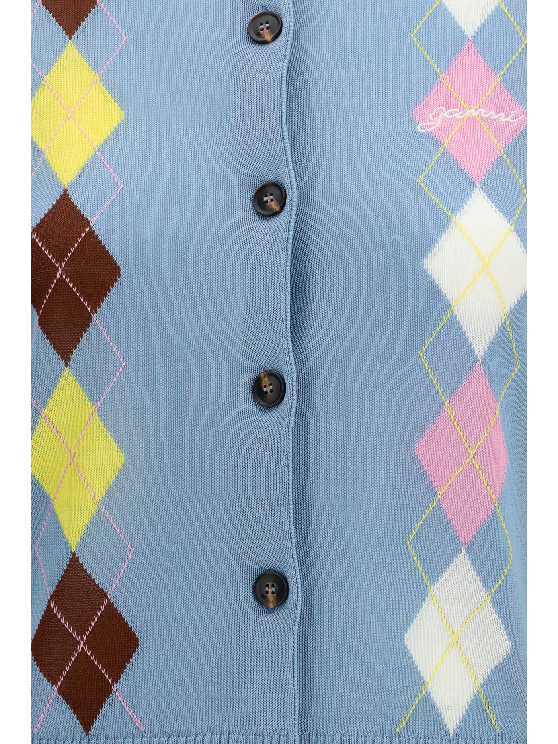 Ganni Women Diamond-Pattern Cardigan GANNI