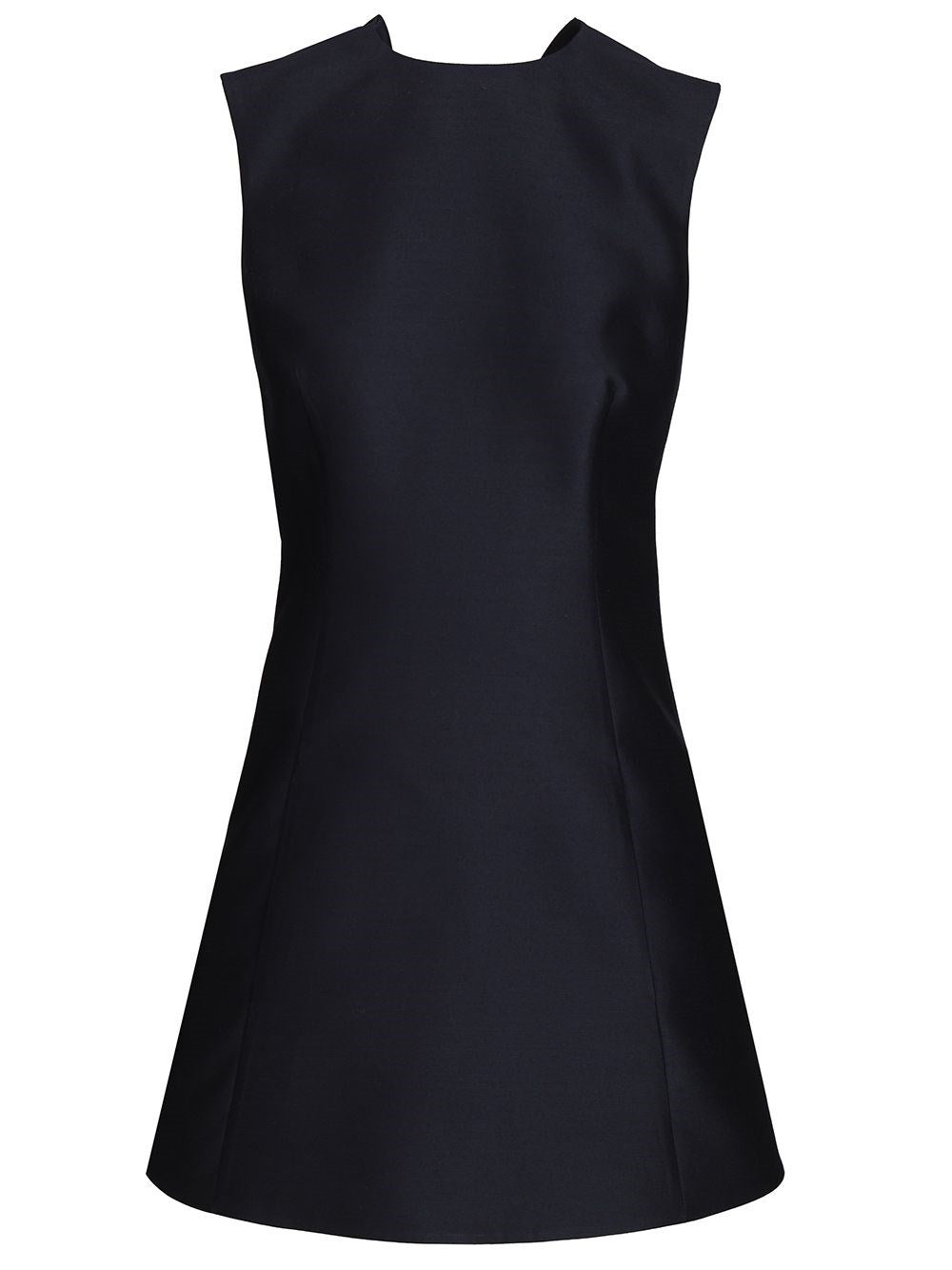 Balenciaga Women Mini Abito A Trapezio In Lana E Seta BALENCIAGA