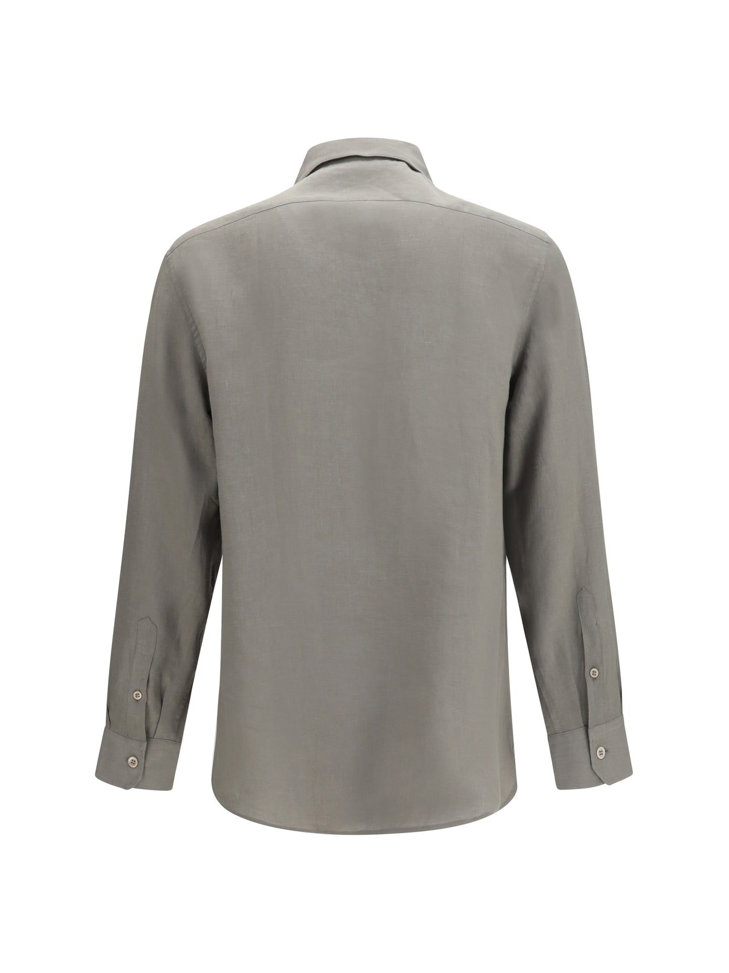 Brunello Cucinelli Men Easy-Fit Linen Shirt With Chest Pockets BRUNELLO CUCINELLI