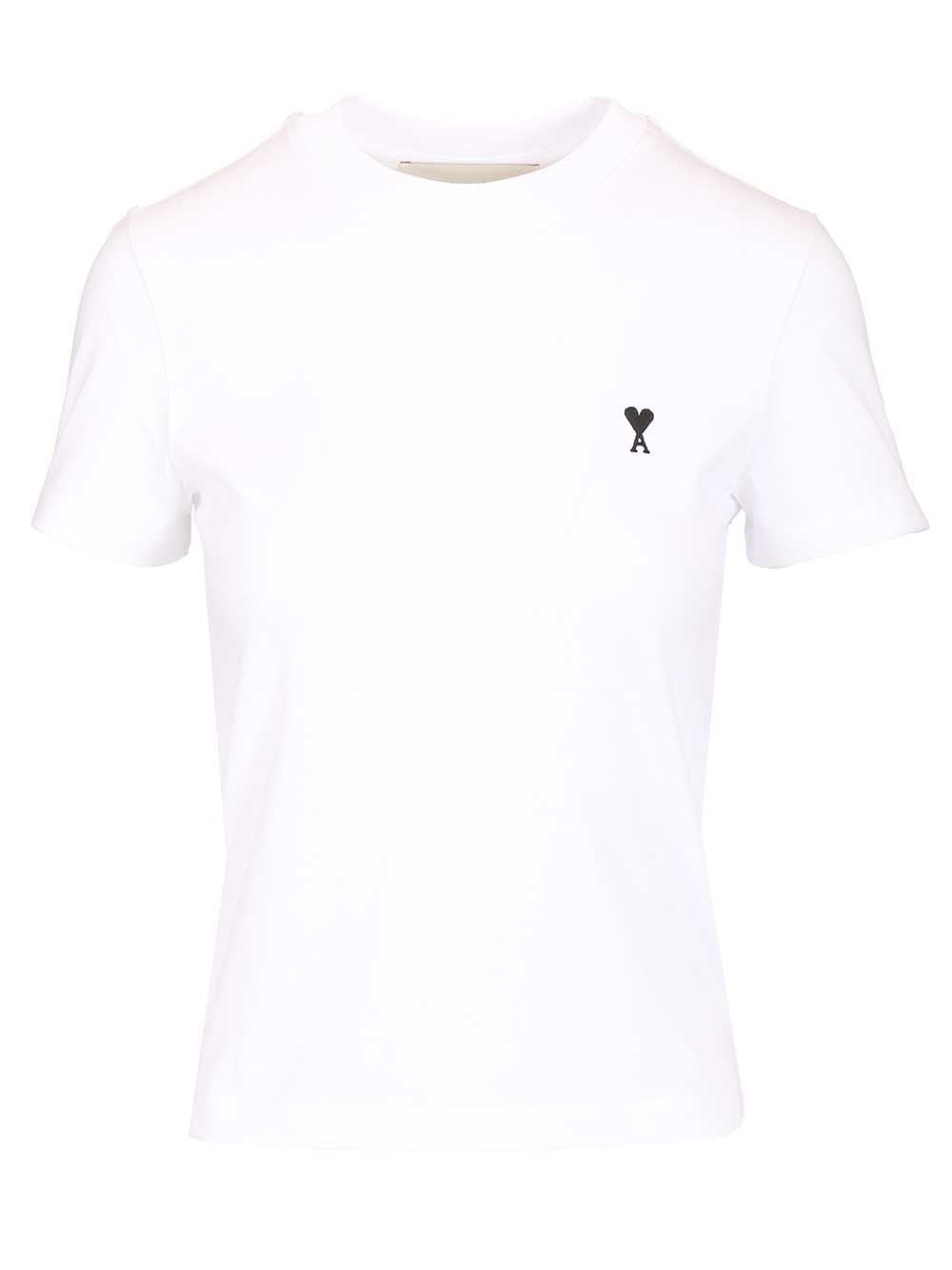 Ami Women Ami De Coeur Crew Neck T-Shirt AMI PARIS