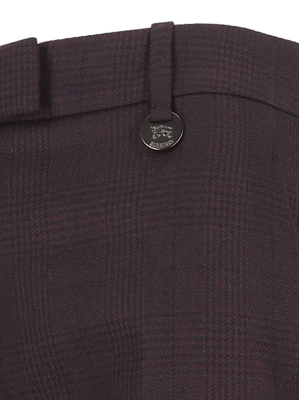 Burberry Women Checked Wool Tailored Trousers BURBERRY